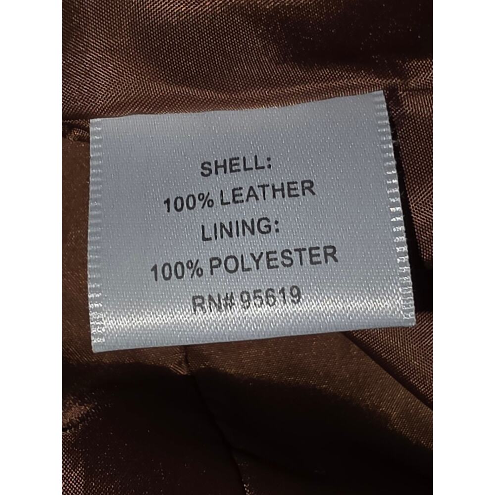 Uniform Jean Paul Richard Classic Leather Blazer Jacket Brown Women's Size 12 - Picture 7 of 10